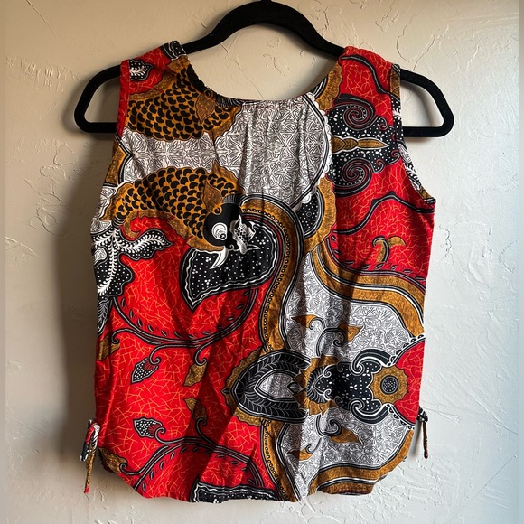 Vintage Sherry Lynn Sleeveless Top with Button Detail  Size‎ Small - Picture 2 of 7